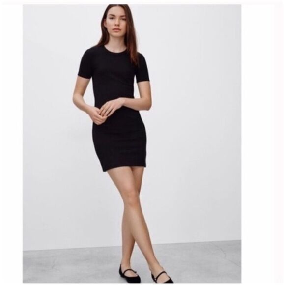 Aritzia Sunday Best Crewneck Short Sleeve Shirt Dress size smaller - Picture 1 of 5